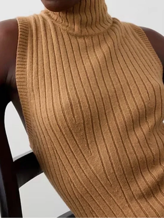 Banana Republic Rib Knit Turtleneck Sheath Dress NWT - Picture 3 of 4